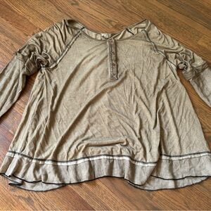 POL olive green Long Sleeve Top